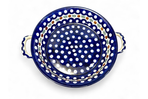 419 Bunzlau Ronde Schaal 70X Flower Tendril Ø 21 cm 2nd qlty Bakvormen